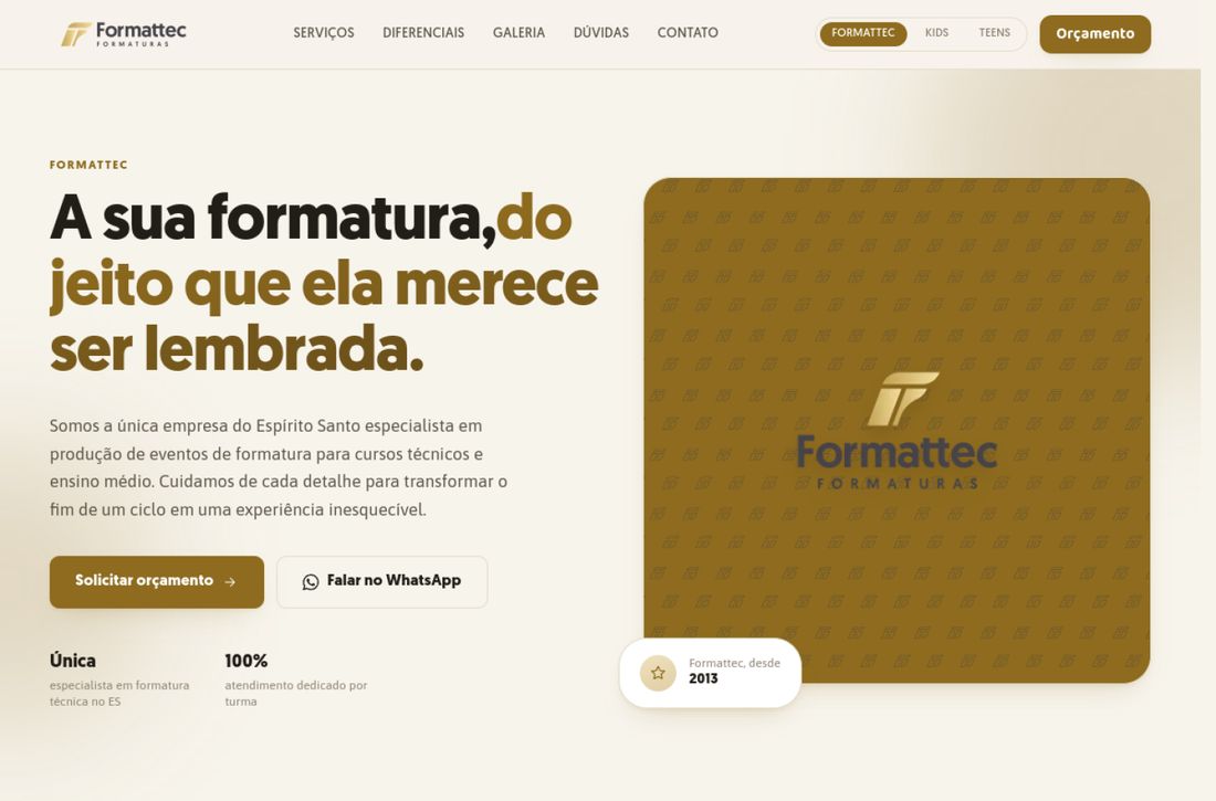 Formattec Formaturas - Hero