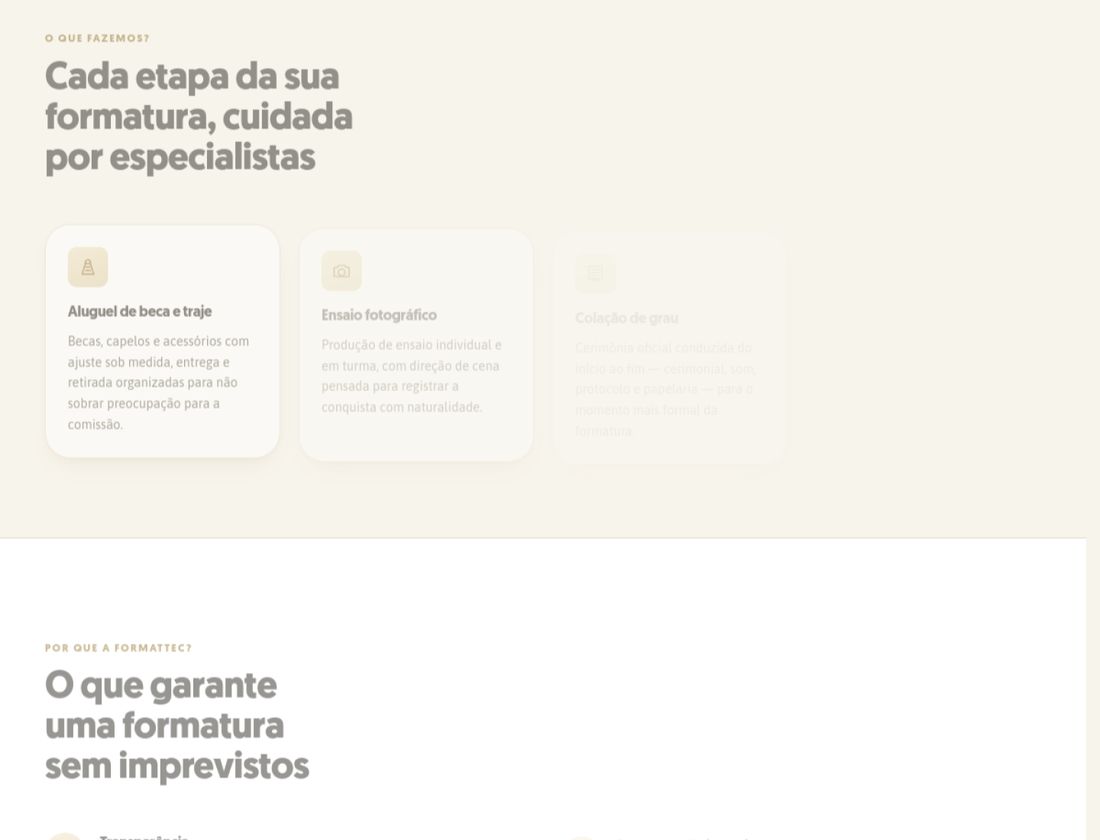 Formattec Formaturas - Diferenciais