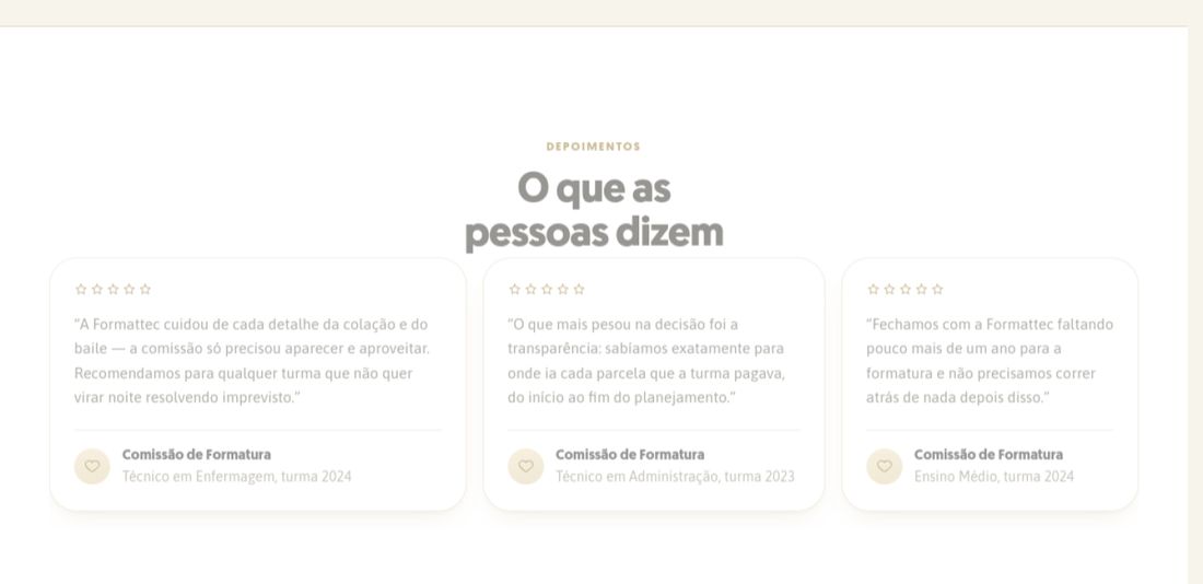 Formattec Formaturas - Depoimentos